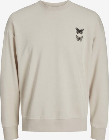 JACK & JONES Sweatshirt 'HEKTOR' in Beige: voorkant