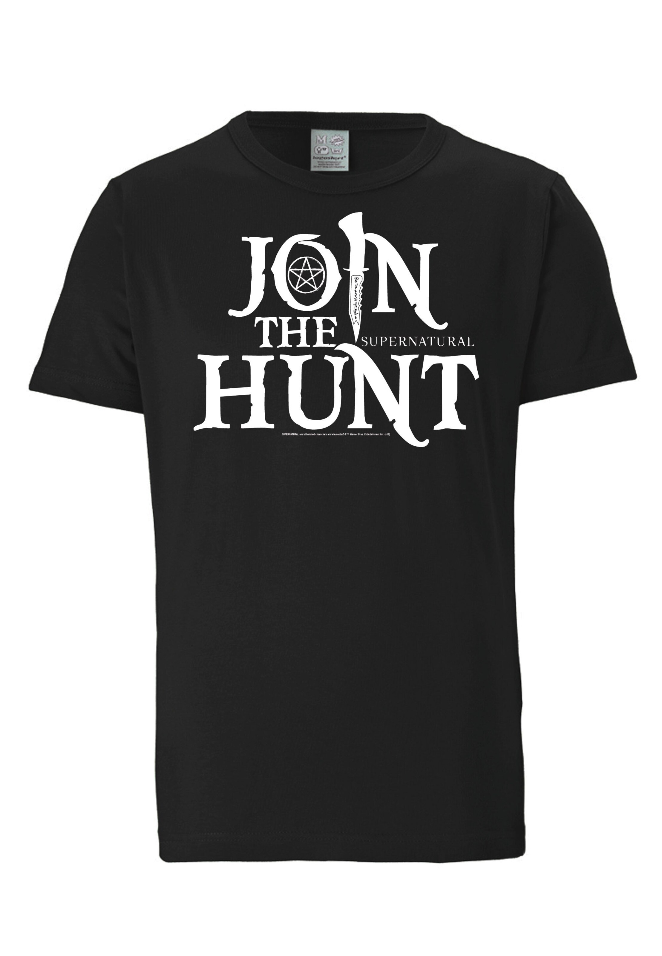 LOGOSHIRT T-Shirt 'Supernatural  - Join The Hunt' in Schwarz: Vorderseite