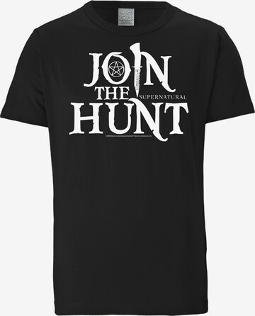 LOGOSHIRT T-Shirt 'Supernatural  - Join The Hunt' in Schwarz: predná strana