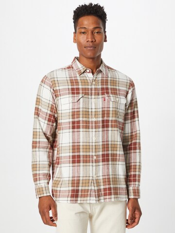 Comfort fit Camicia 'Jackson Worker' di LEVI'S ® in marrone: frontale