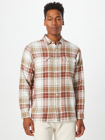 LEVI'S ® Comfort Fit Shirt 'Jackson Worker' in Braun: predná strana