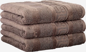 Serviette Cawö en marron : devant