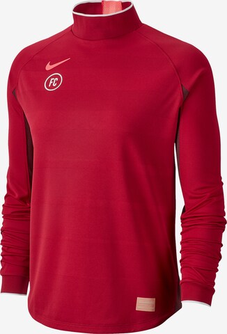 NIKE Athletic Sweatshirt in Red: front