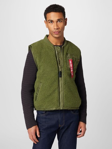 ALPHA INDUSTRIES Vest in Green: front