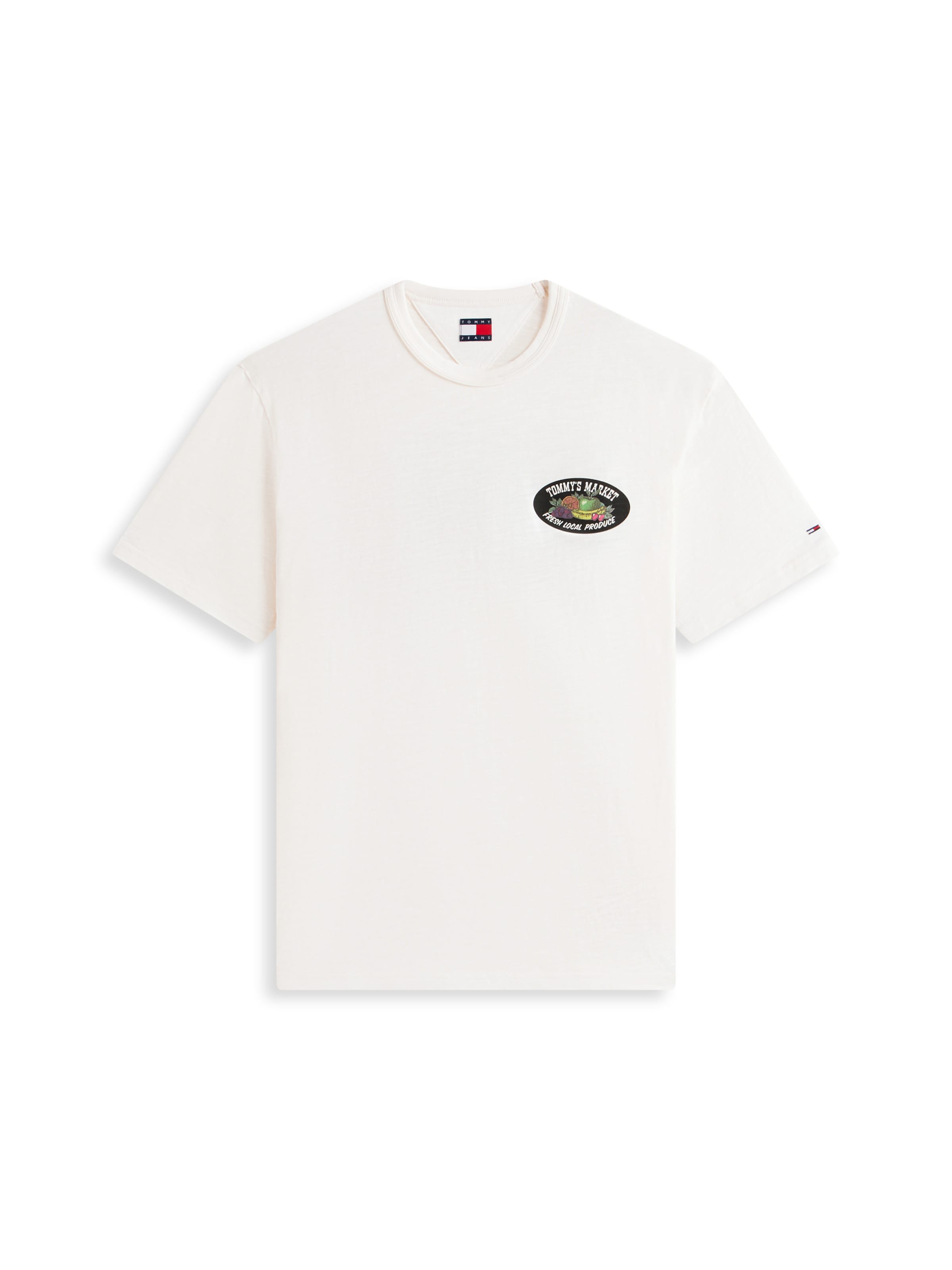 T-Shirt Tommy Jeans en beige : devant