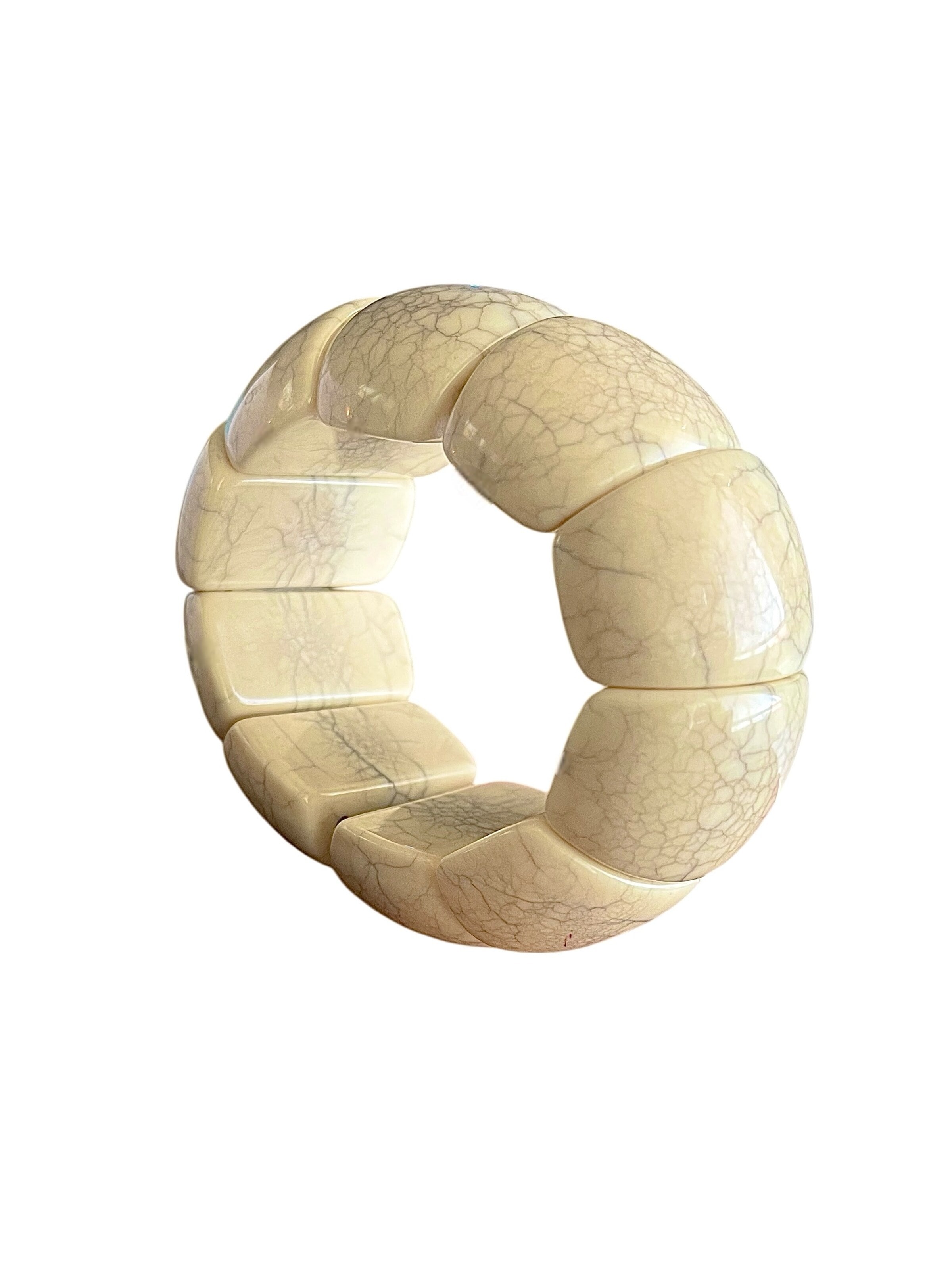 Bracelet Gloria Mago en beige : devant