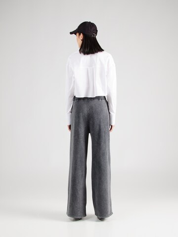 TOPSHOP Wide Leg Hose '80'S' in Grau