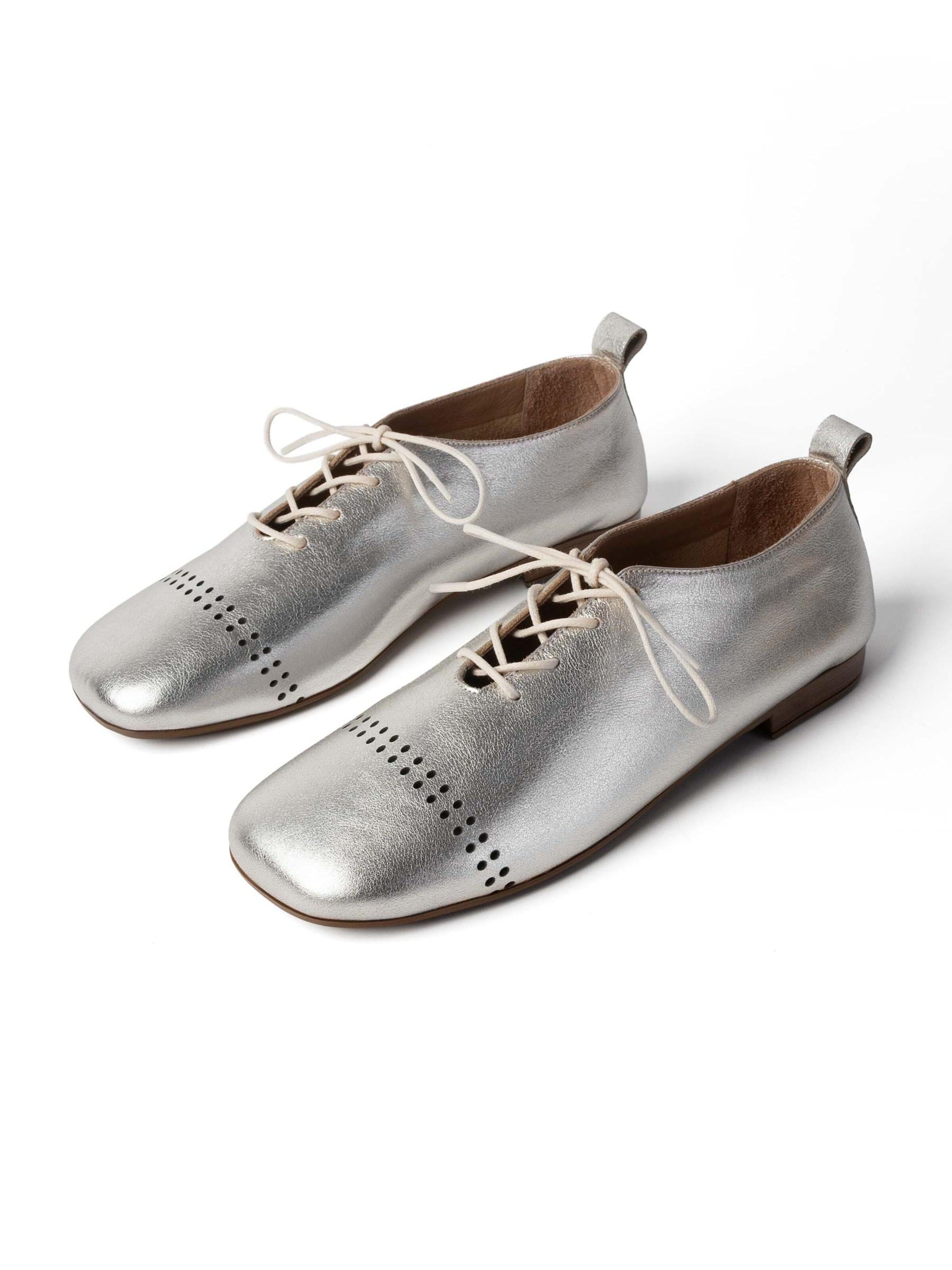 L37 HANDMADE SHOES - Sapato com atacadores 'SUNSETS WE REMEMBER' em prata