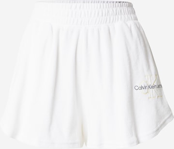 Calvin Klein Jeans Püksid, värv valge: eest vaates