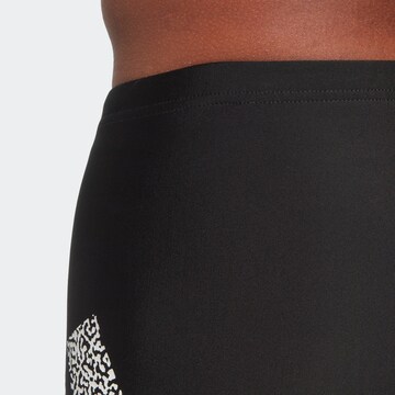 ADIDAS PERFORMANCE Athletic Swim Trunks 'Branded ' in Black