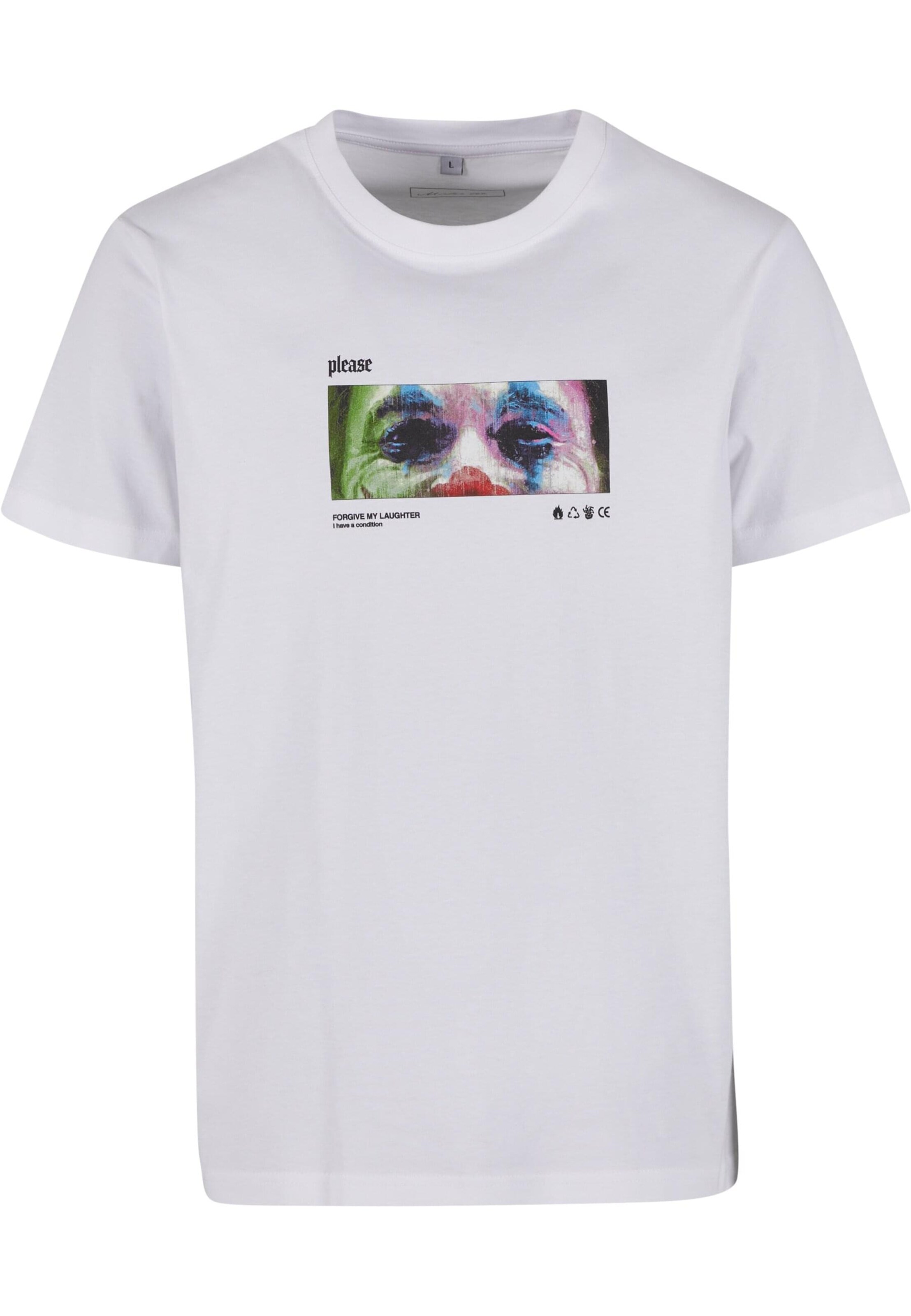 Maglietta 'Please' di MT Men in bianco: frontale