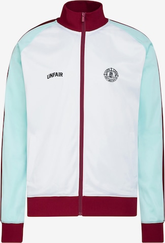 Unfair Athletics Athletic Zip-Up Hoodie in White: front