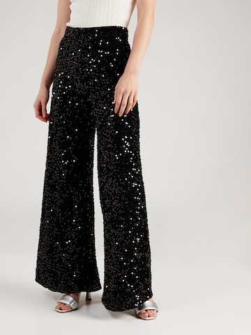 Wide leg Pantaloni de la Coast pe negru: față