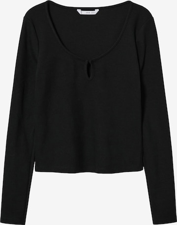 T-shirt MANGO en noir : devant