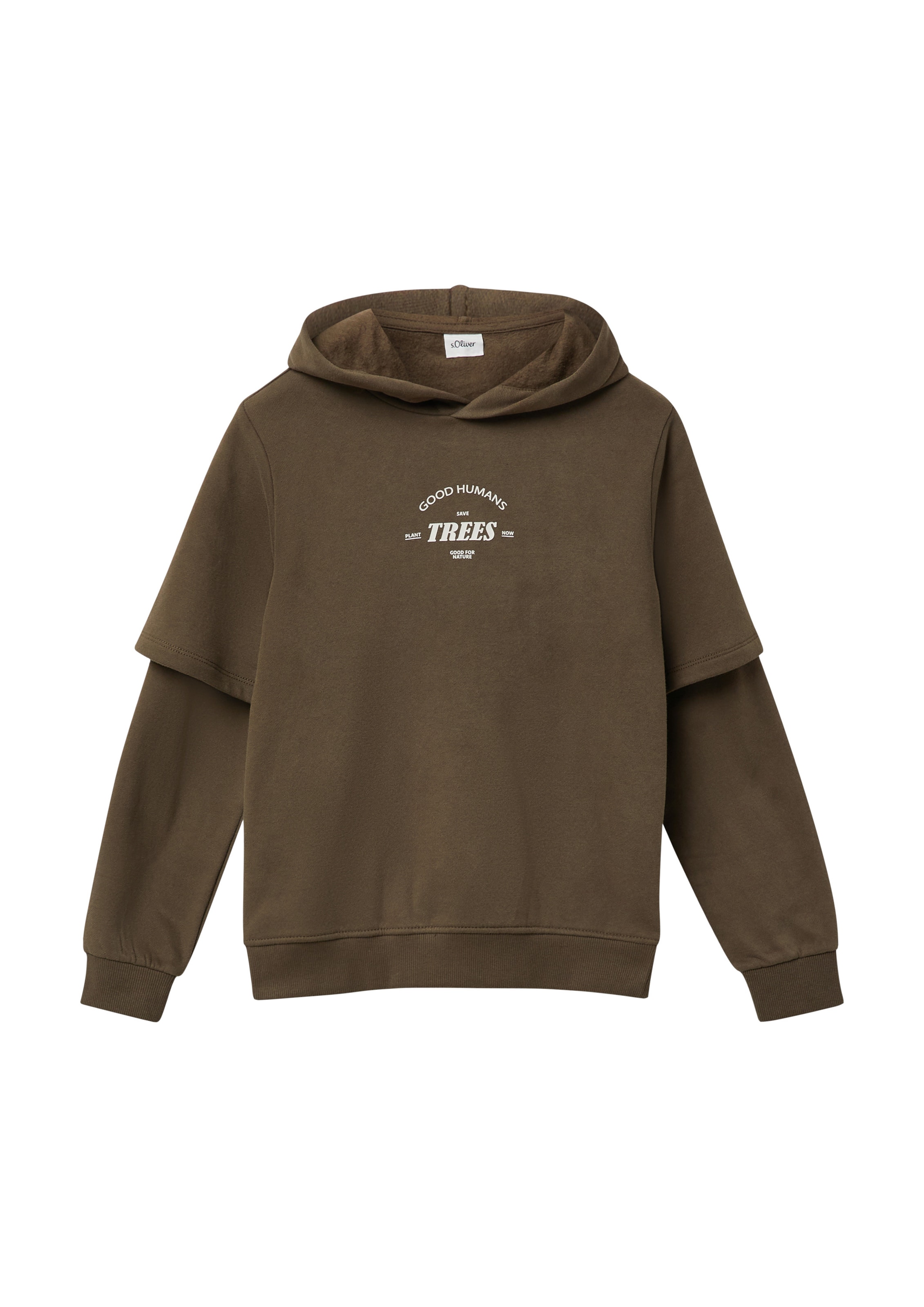 s.Oliver Sweatshirt in Bruin: voorkant