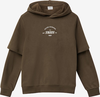 s.Oliver Sweatshirt in 134-140 in Dark brown / White, Item view