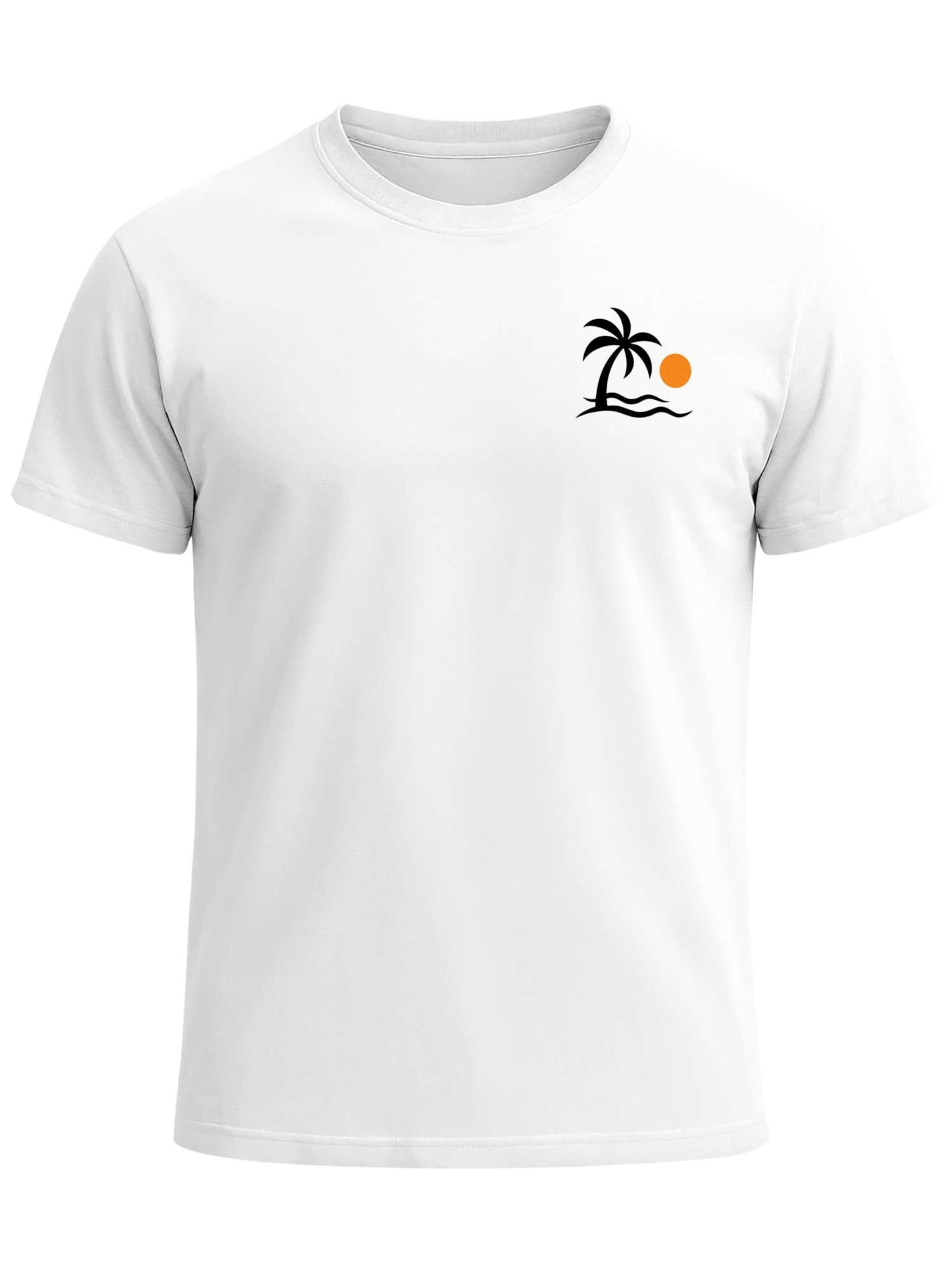 Neverless Shirt 'Palme' in White: front