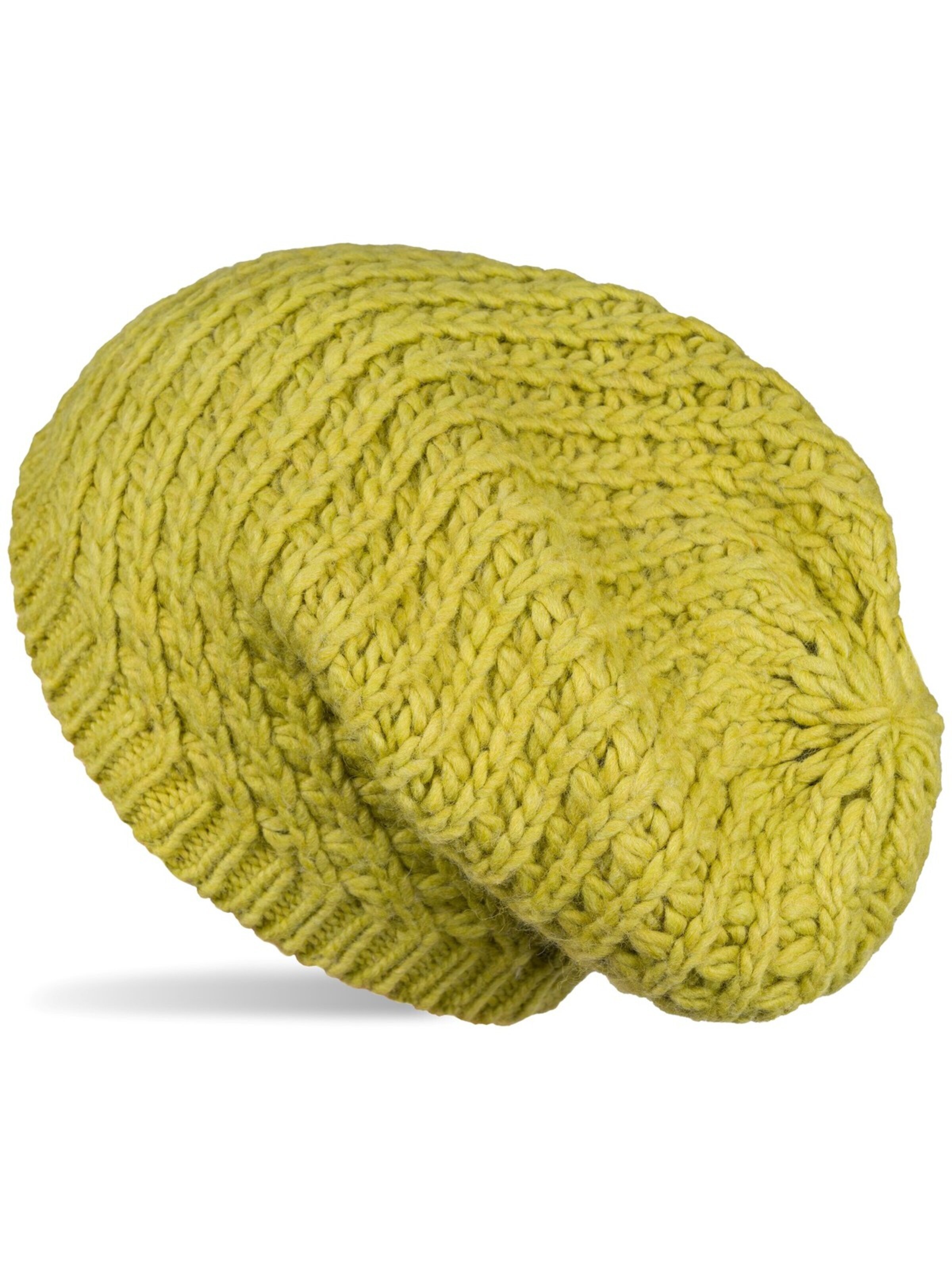 styleBREAKER Beanie 'Grobstrick Beanie Mütze' in 55-57 in Lime, Item view