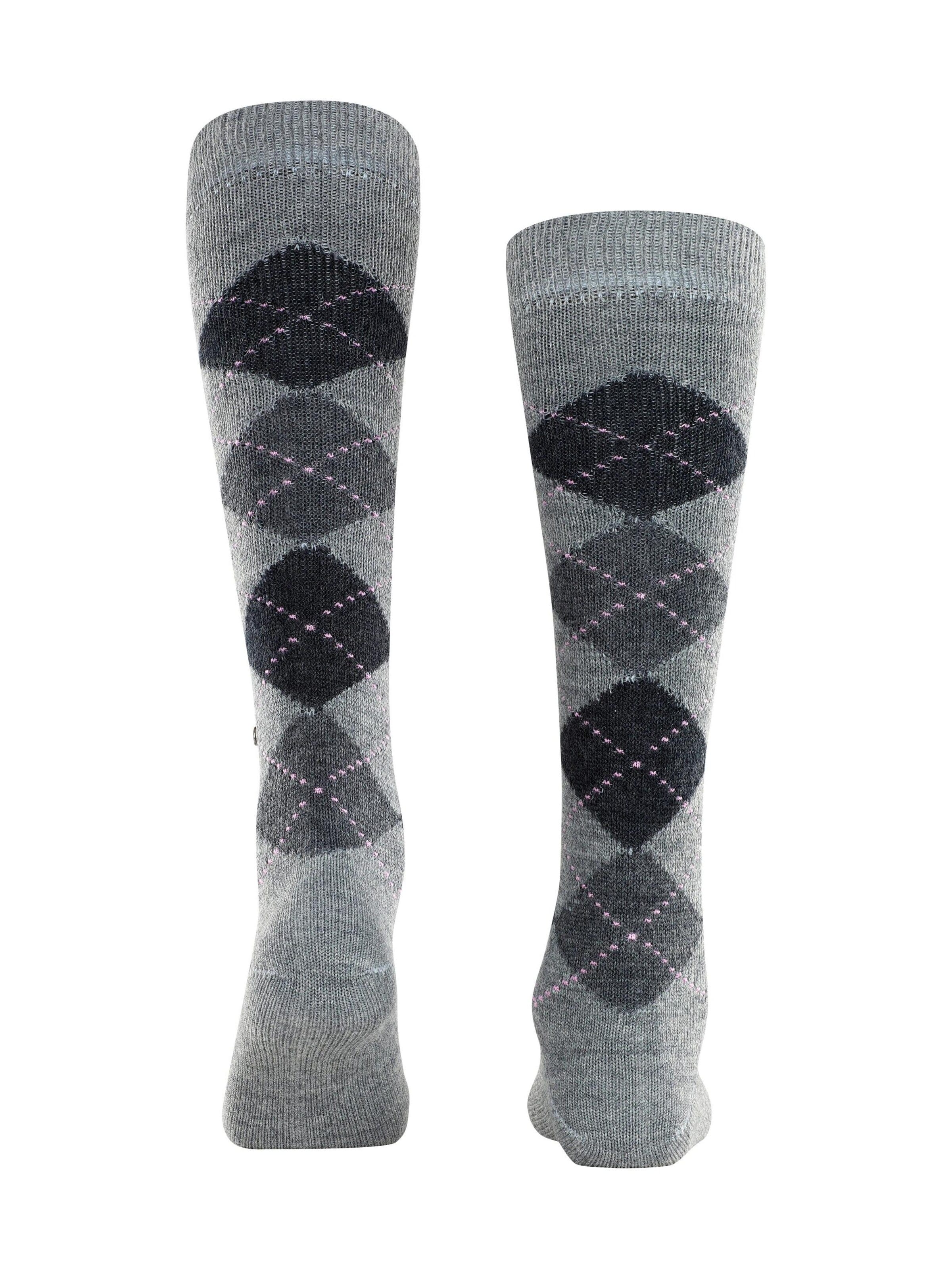 BURLINGTON Over the Knee Socks 'Whitby' in Grey