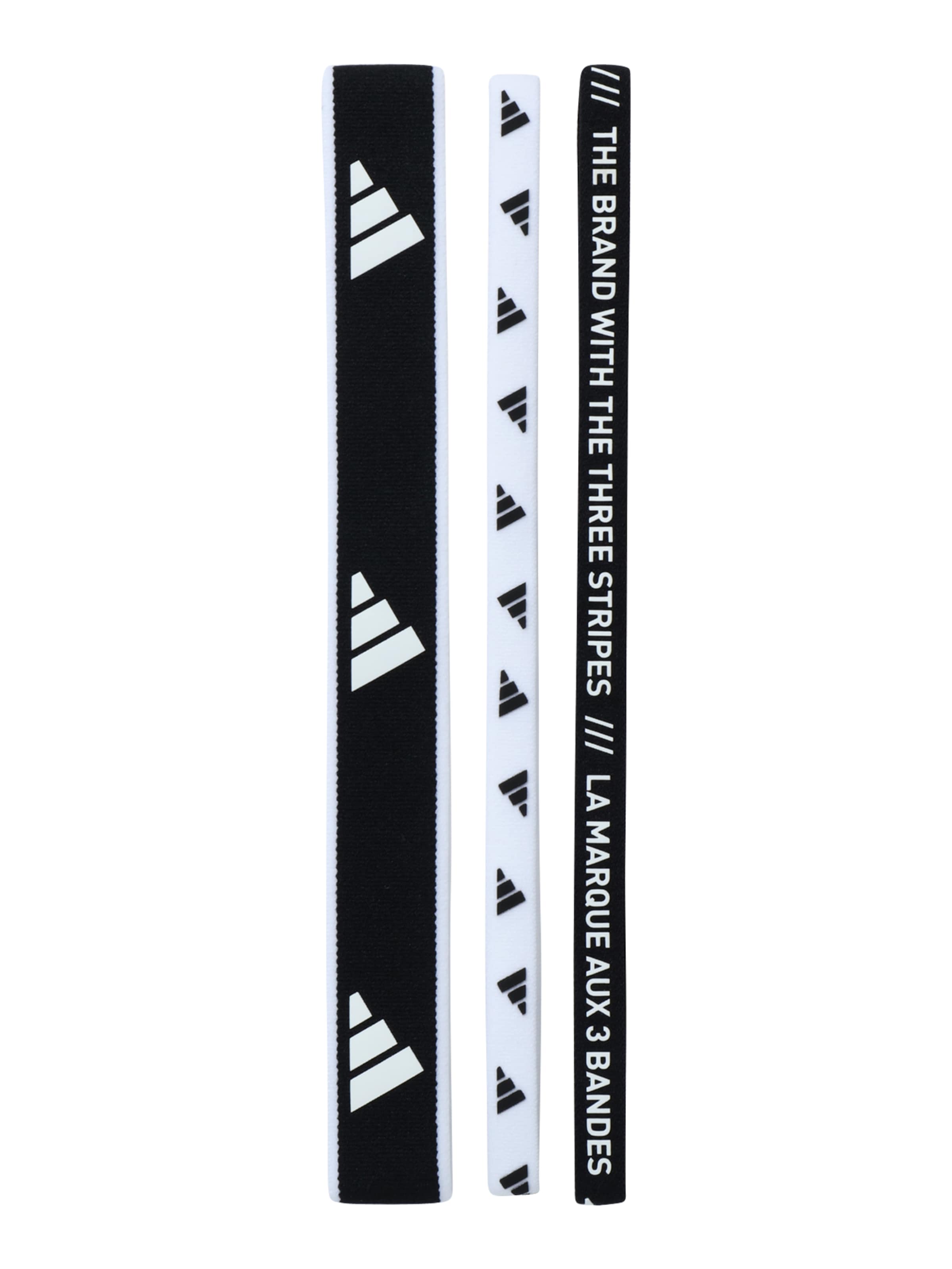 ADIDAS PERFORMANCE Sporthoofdband 'Multiple Width Training Headbands 3 Per' in de kleur Zwart / Wit, Productweergave