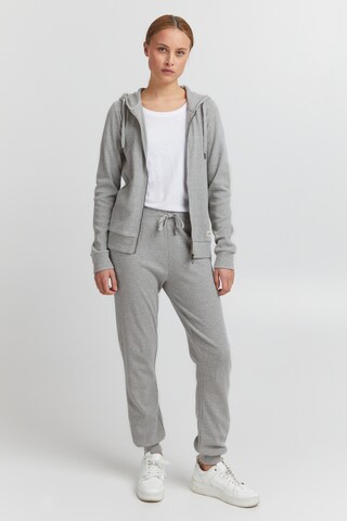 Oxmo Zip-Up Hoodie 'Lova' in Grey