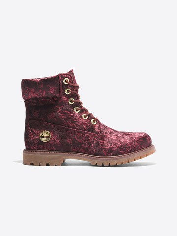 Bottines à lacets TIMBERLAND en rouge