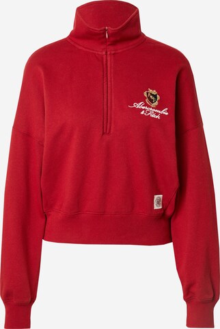 Abercrombie & Fitch Sweatshirt 'SUNDAY' in Rood: voorkant