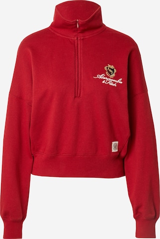 Abercrombie & Fitch Sweatshirt 'SUNDAY' in Red: front