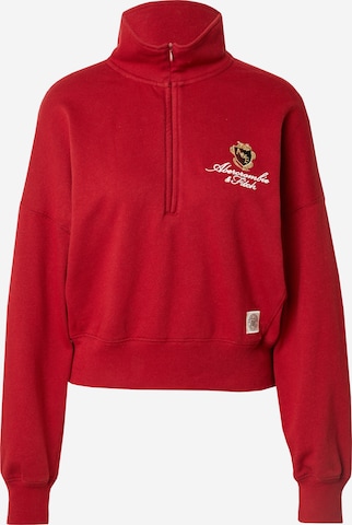 Sweat-shirt 'SUNDAY' Abercrombie & Fitch en rouge : devant