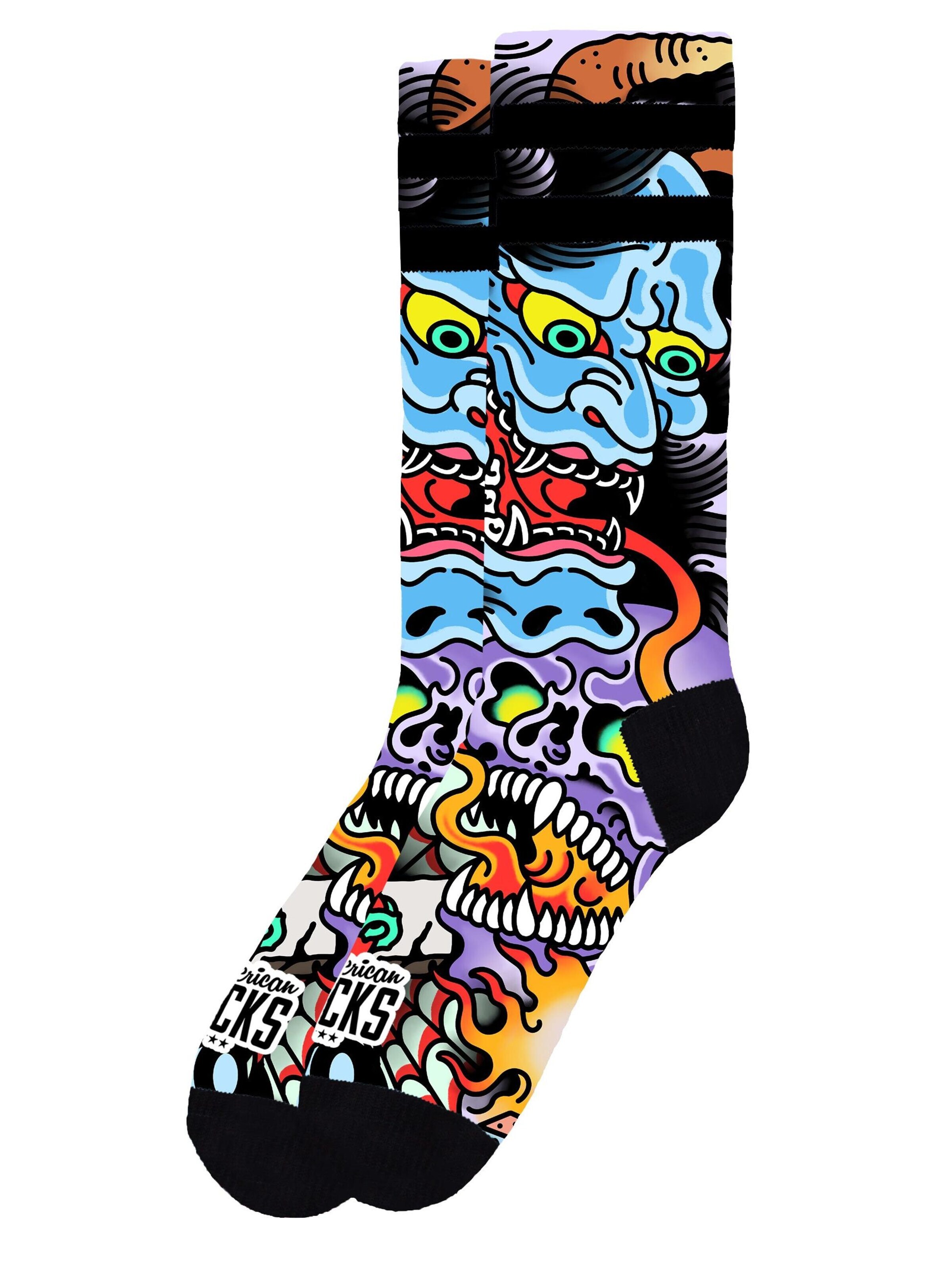 American Socks Socks 'Hannya' in Black: front
