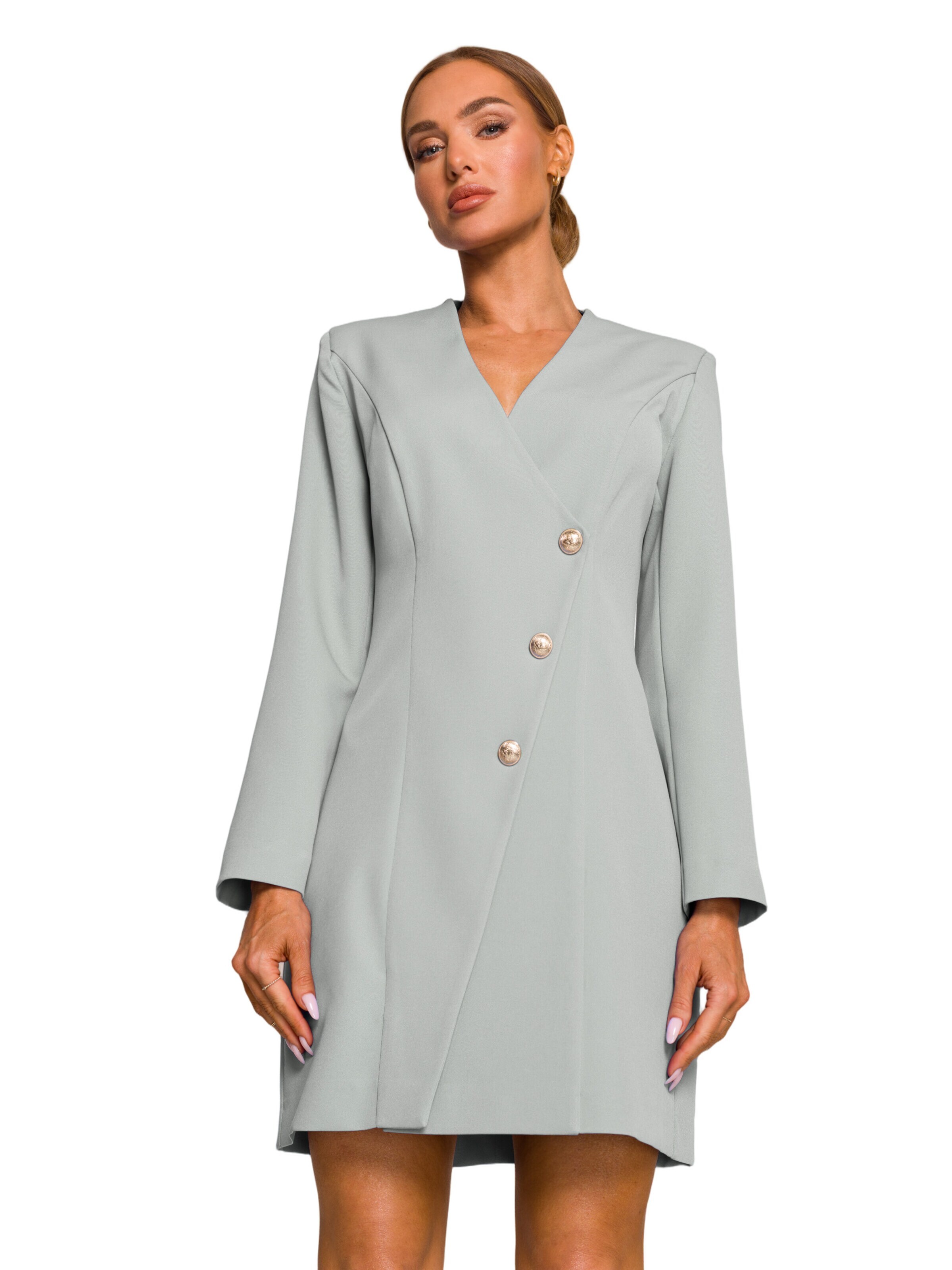 Rochie 'Sukienka żakietowa ze złotymi guzikami' de la made of emotion pe verde