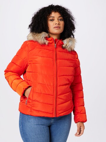 ONLY Carmakoma Winter jacket in Red: front