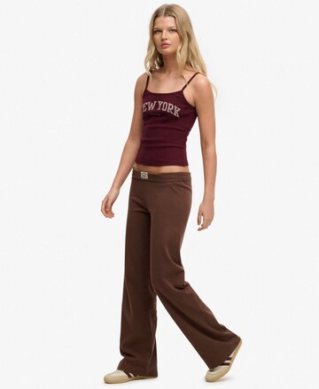 Wide Leg Pantalon de sport 'Athletic Essentials' Superdry & Co en marron