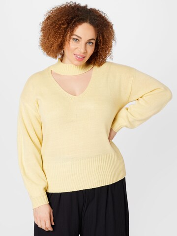 Vero Moda Curve Sweater 'Piper' in Yellow: front