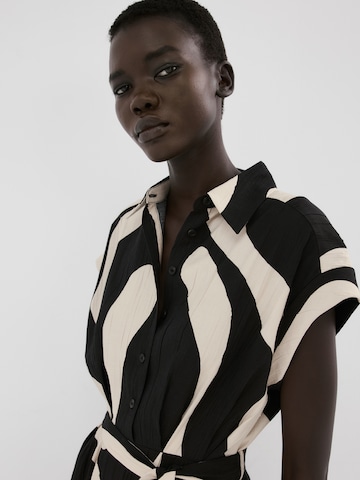 MANGO Košeľové šaty 'NIKITA' - Čierna