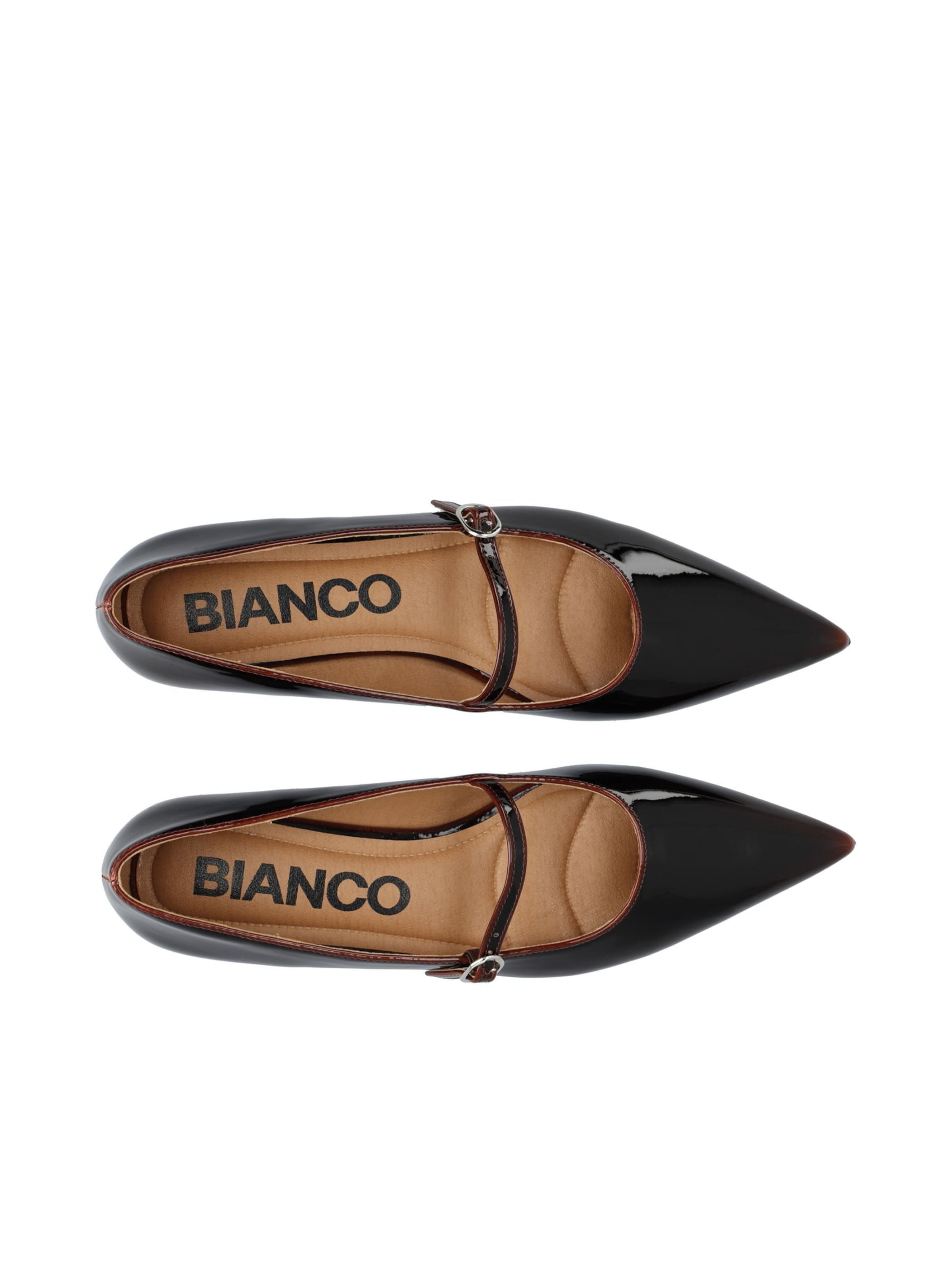 Ballerines à lanières 'Bari' Bianco en marron