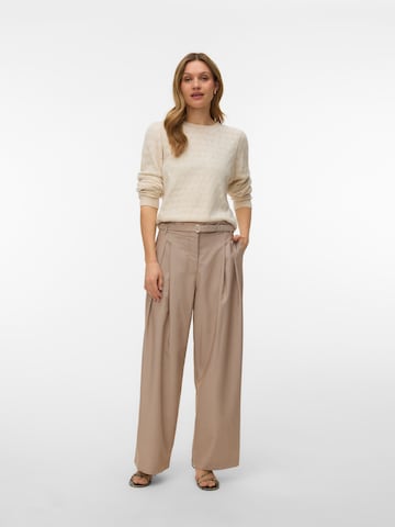 VERO MODA Trui 'VMDoffy' in Beige: voorkant