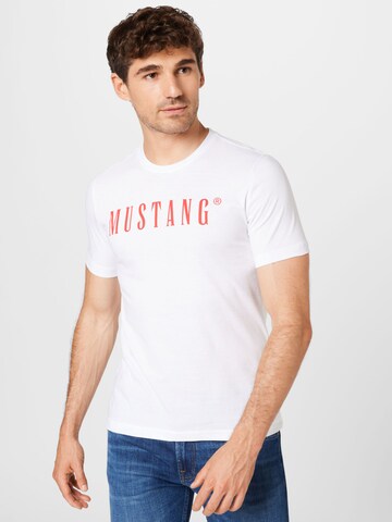 MUSTANG Shirt 'Alex' in Wit: voorkant