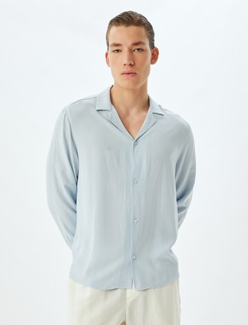 Koton Regular fit Button Up Shirt in Blue: front