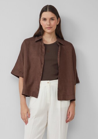 s.Oliver Blouse in Bruin: voorkant