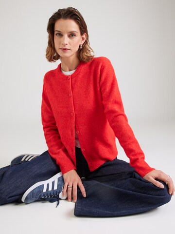 Samsøe Samsøe Knit cardigan 'NOR' in Red: front