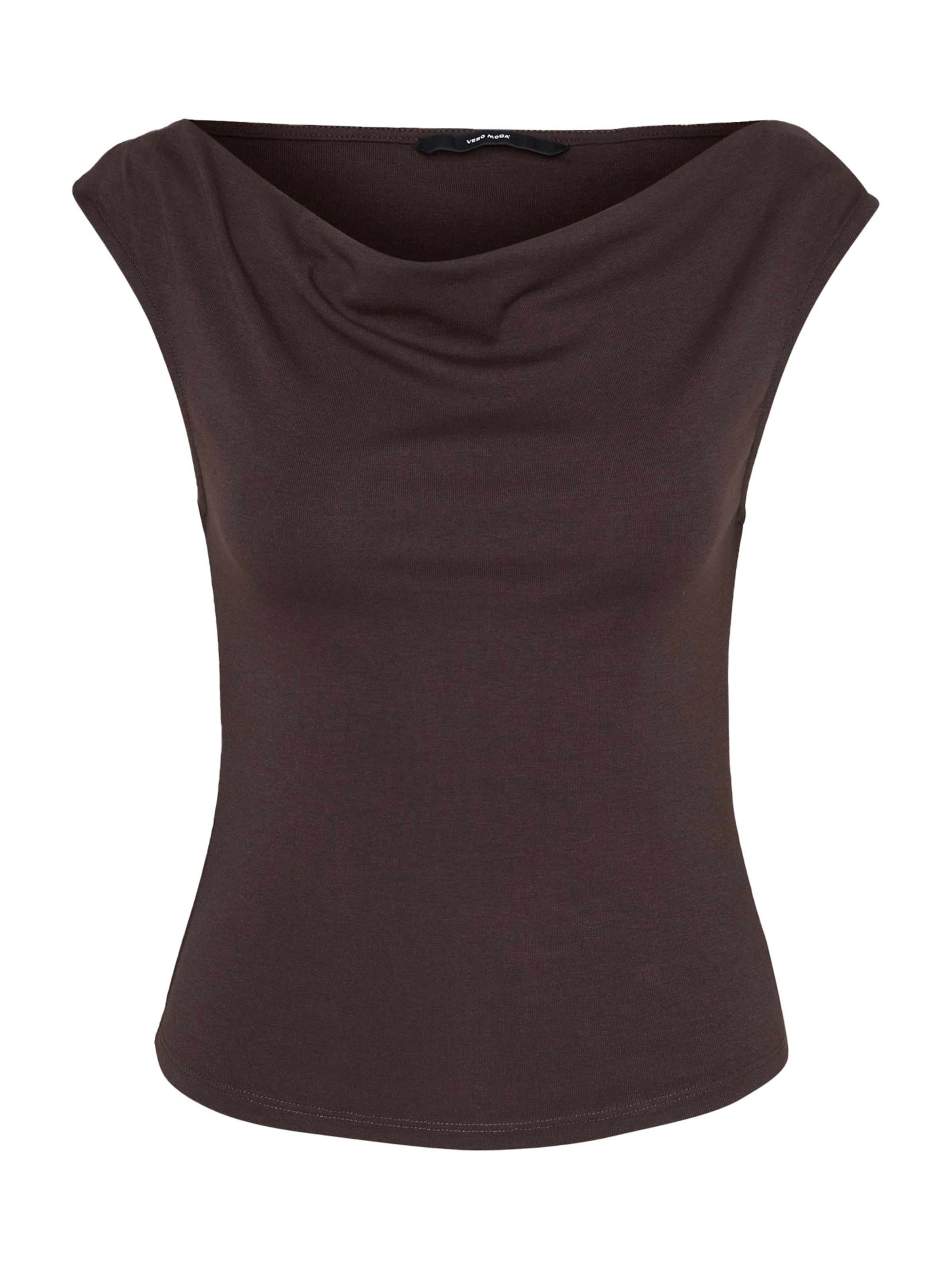 Vero Moda Petite - Camiseta en marrón: frente