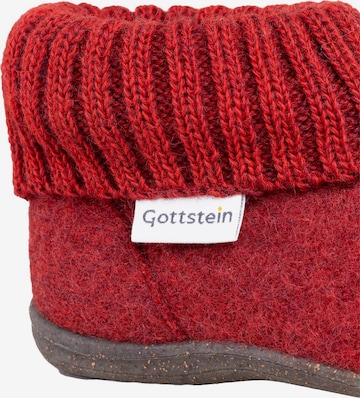 Gottstein Hausschuh 'Alpine Boot RU' in Rot: Vorderseite