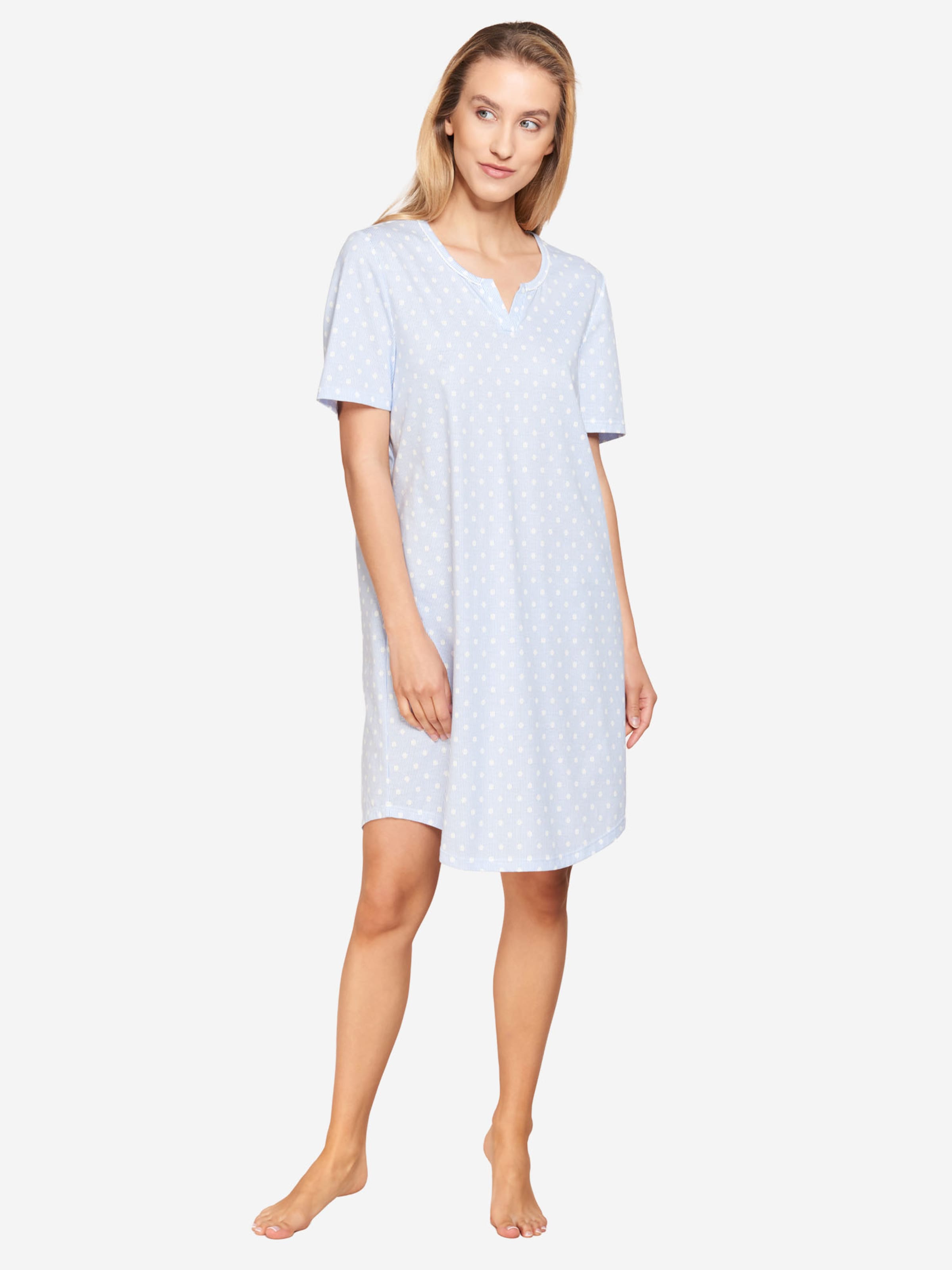 Rösch Nachthemd ' Mustermix ' in Blau: Vorderseite