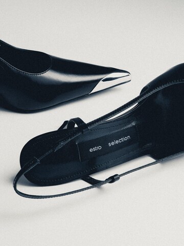 Estro Slingback Pumps '2618-3' in Black