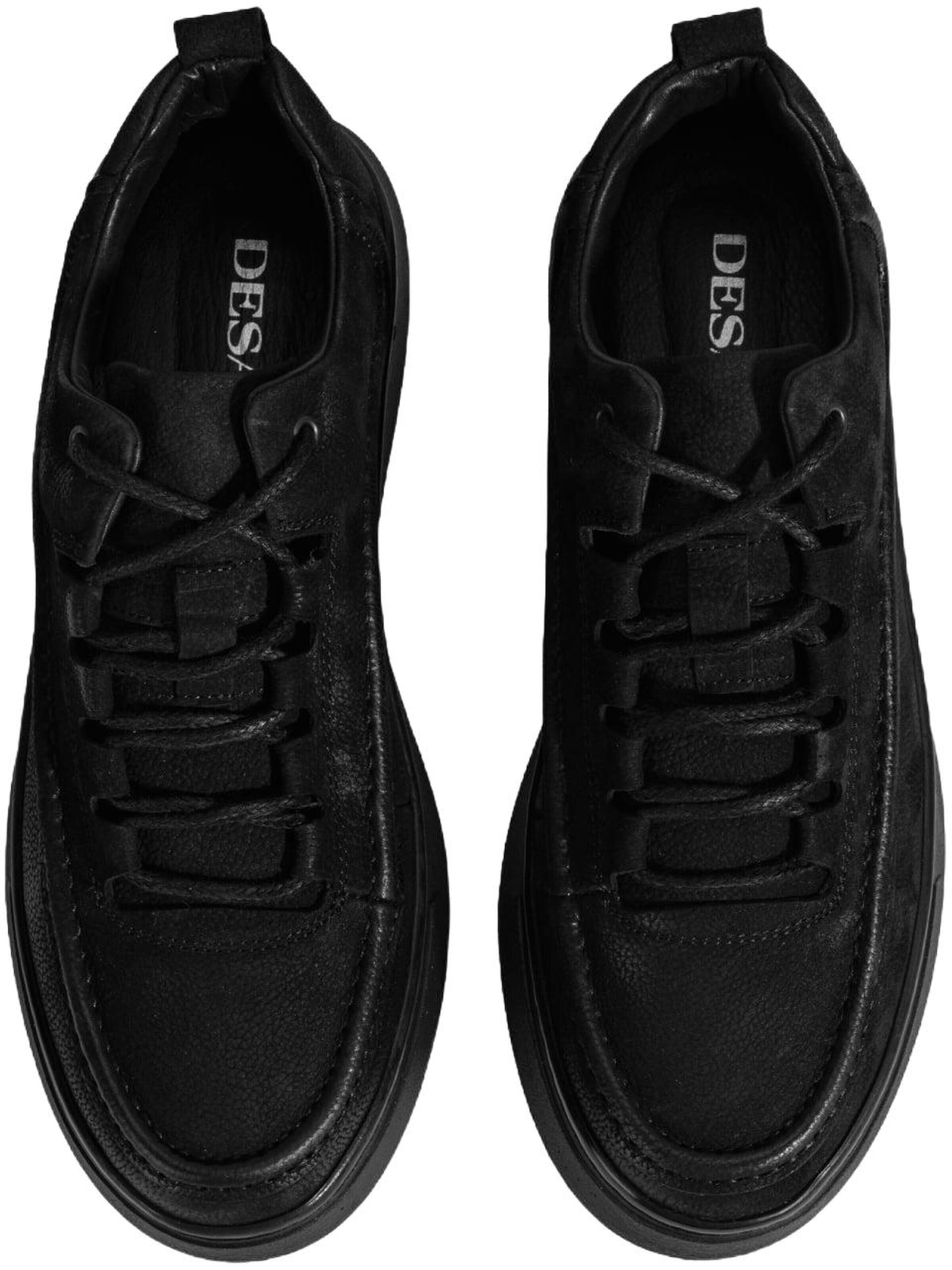 Desa - Zapatillas sin cordones 'Lässige Spitze' en negro