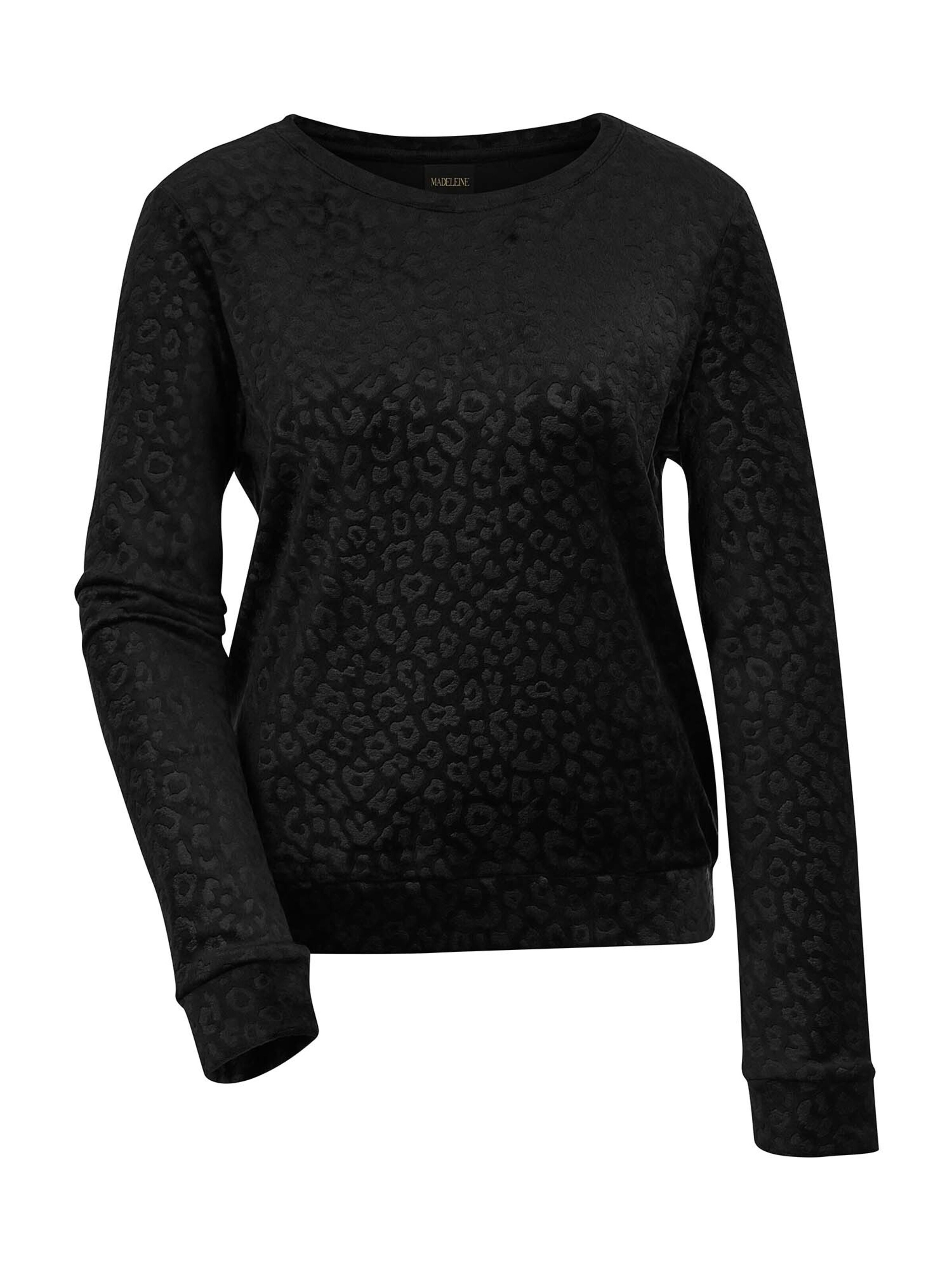 MADELEINE Sweatshirt in Schwarz: Vorderseite