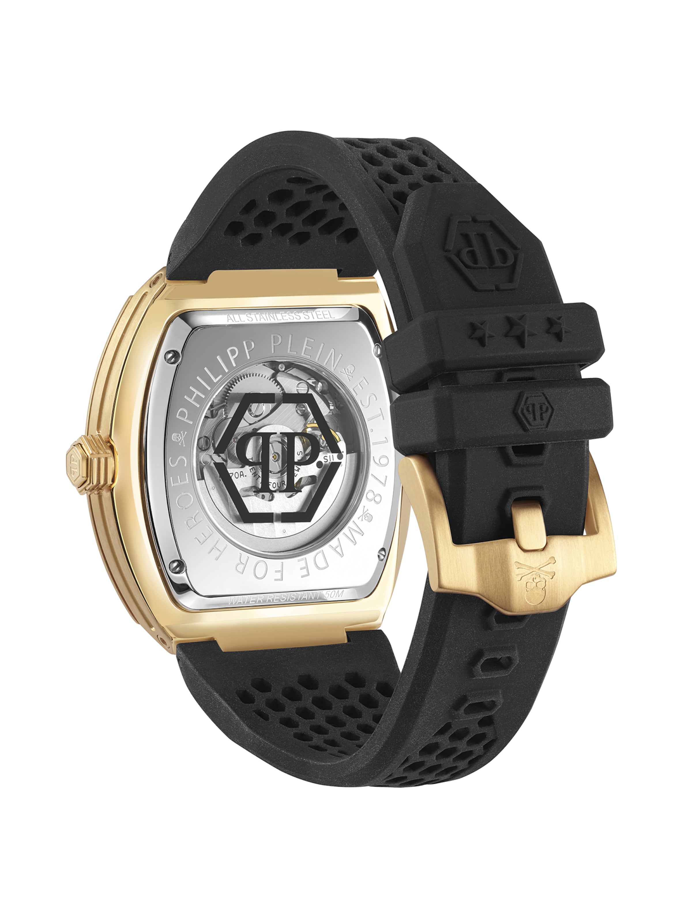Philipp Plein Analog watch 'The $keleton' in Gold