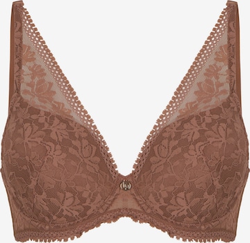 LingaDore Triangle Bra in Brown: front