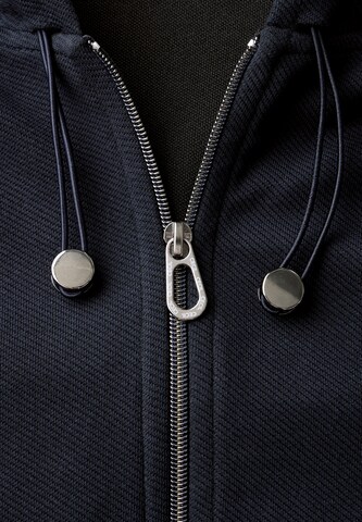 CECIL Twill Hoodie-Jacke in Blau